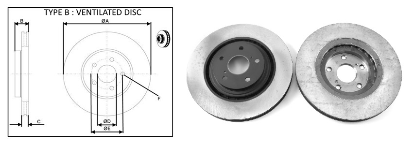 APLUS - 61692AP - Диск гальмівний перед. Lexus RX270/350/450H 12-// Toyota Rav 4 IV 2.0D-3.5 12.08-