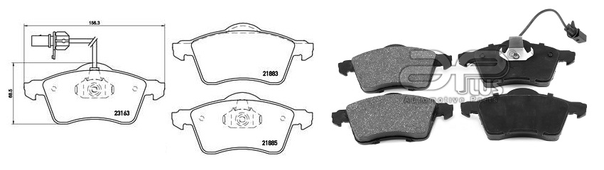 APLUS - 71123BAAP - Колодки гальмiвнi, лiв/прав, перед