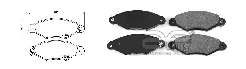 APLUS - 71125BCAP - Колодки гальмiвнi, лiв/прав, перед