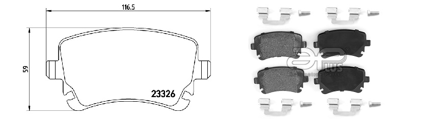 APLUS - 71137BAAP - Колодки тормозные
