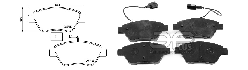 APLUS - 71151BDAP - Колодки тормозные