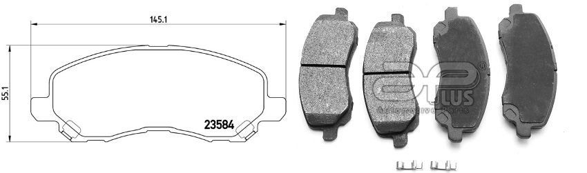 APLUS - 71239BAAP - Колодки гальмiвнi, лiв/прав, перед APLUS - 71239BAAP - Колодки гальмiвнi, лiв/прав, перед