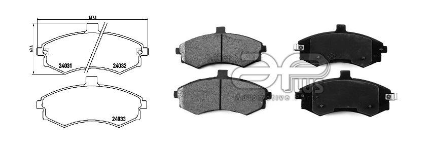 APLUS - 71295BAAP - Колодки гальмiвнi, лiв/прав, перед