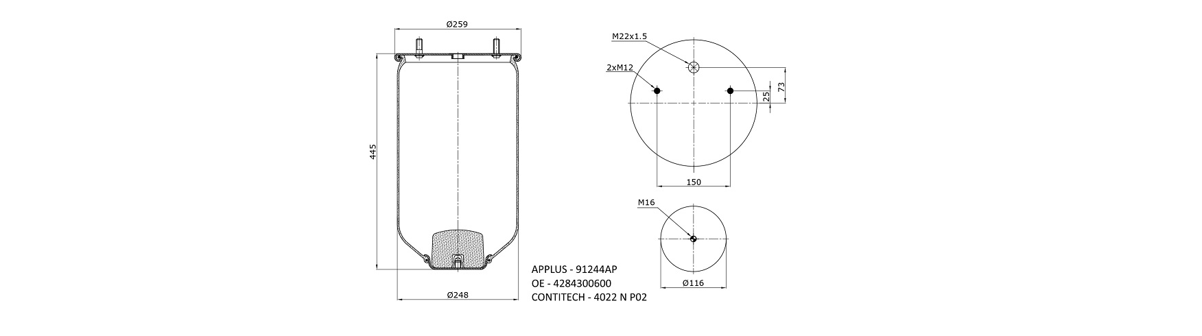 APLUS - 91244AP - Пневморесора