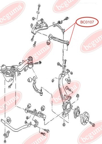 BCGUMA - BC0107 - Пильовик кульової опори  універсальний (14x28)