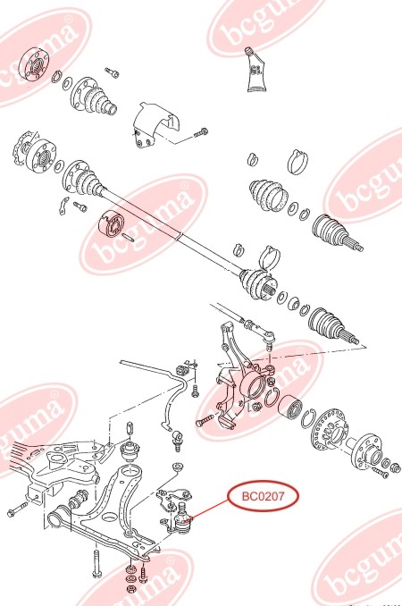 BCGUMA - BC0207 - Пильовик універсальний 12x18mm 