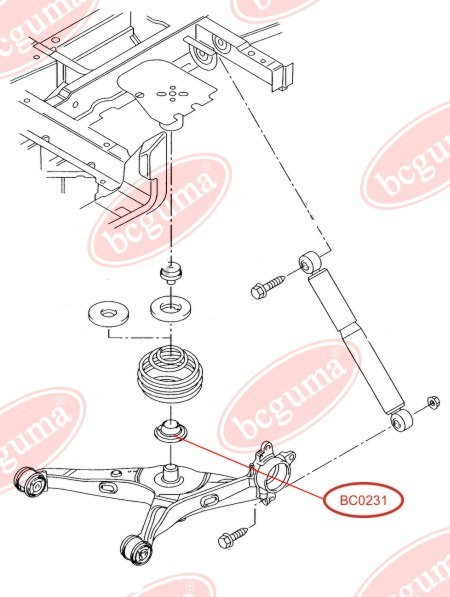 BCGUMA - BC0231 - Підкладка під пружину  нижня VAG T-5