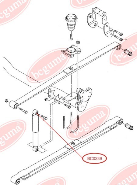 BCGUMA - BC0239 - Втулка верхня ам-тора задн. газ. VW Caddy 04-