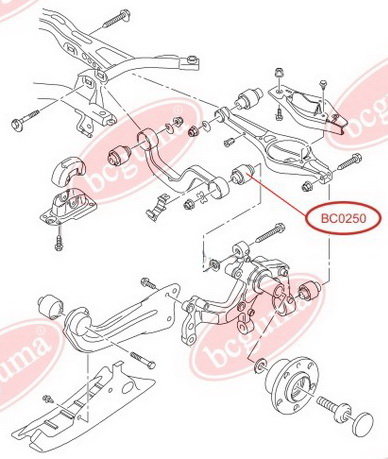 BCGUMA - BC0250 - Сайлентблок зовн. важеля зад. Audi A3/Seat/VW Passat/Golf V 03-