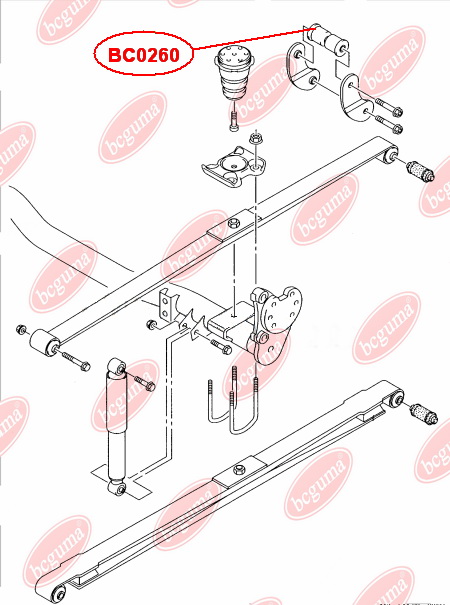 BCGUMA - BC0260 - С/б зад. над ресорою VW Caddy 04-