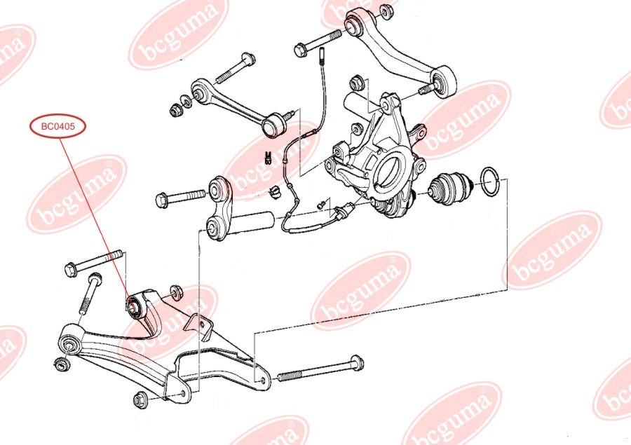 BCGUMA - BC0405 - 12х51х65 С/блок задн. важеля зад. BMW 7 (E38)/5 (E39)