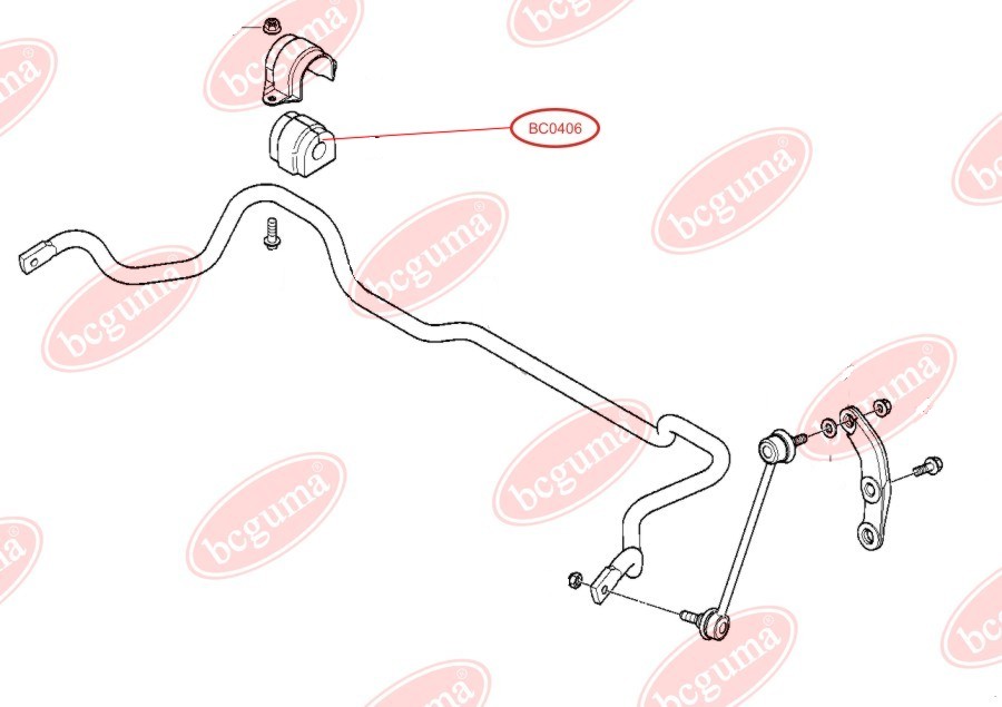 BCGUMA - BC0406 - Ø 22.5mm Втулка внутр. стабілізатора перед.  BMW 5 (E39) 2.0-3.0 11.95-05.04