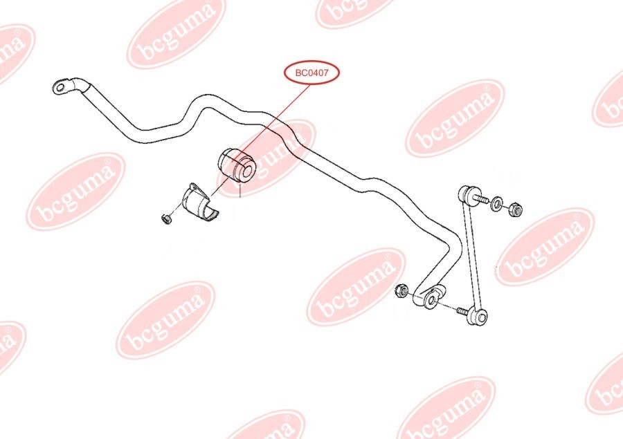 BCGUMA - BC0407 - Втулка стабiлiзатора Bmw E38 725-750