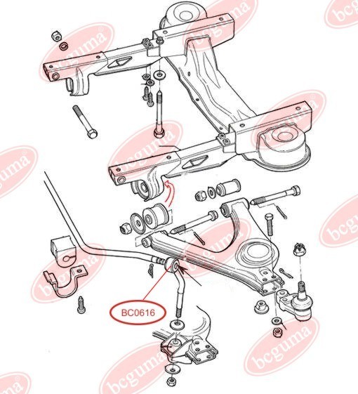 BCGUMA - BC0616 - Втулка в тягу стабілізатора Ford Transit 86-