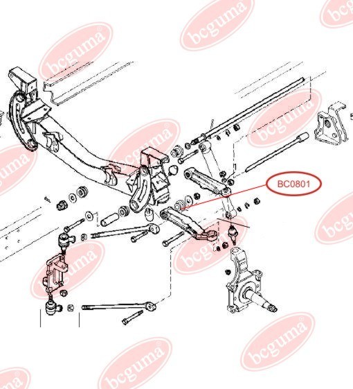 BCGUMA - BC0801 - С/блок перед. важеля Iveco Daily 78-