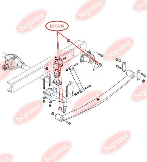 BCGUMA - BC0805 - Втулка ресори зад. Iveco Daily 99-11