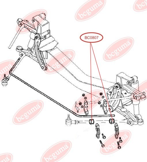 BCGUMA - BC0807 - Втулка переднього стаб. 20mm Iveco