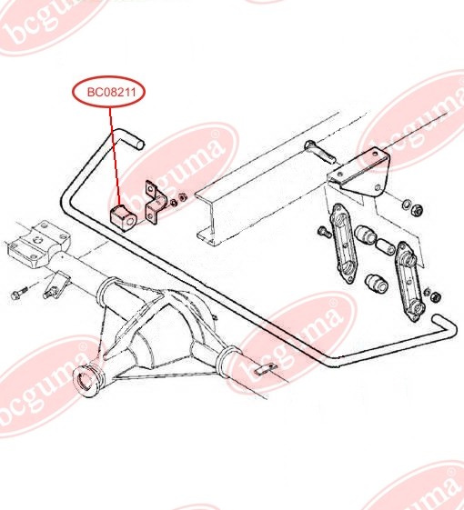 BCGUMA - BC08211 - Втулка стабілізатора задн. внутр. (Ø 24) Iveco Daily