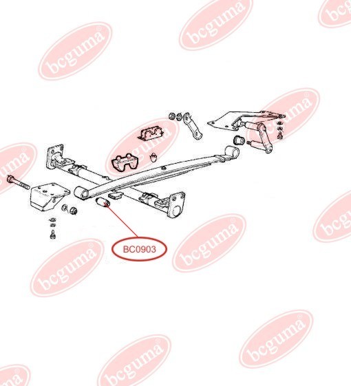 BCGUMA - BC0903 - Сайлентблок задн. ресори передн. Fiat Ducato -94