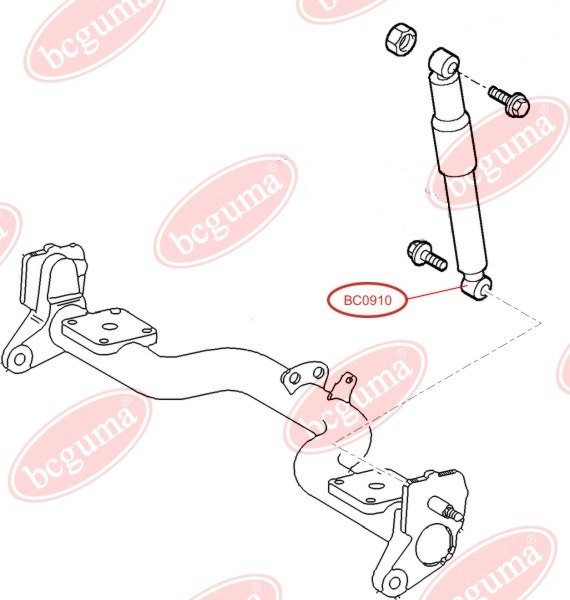 BCGUMA - BC0910 - Втулка амортизатора зад. нижня Fiat Doblo 01-