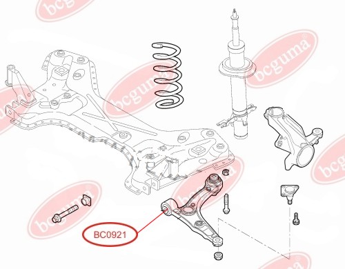 BCGUMA - BC0921 - С/блок переднього важеля передній Citroen Jumper, Fiat Ducato, Peugeot Boxer 2006-