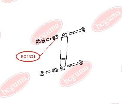 BCGUMA - BC1304 - Втулка ам-тора зад. (32x18x32) VW T4 90-93