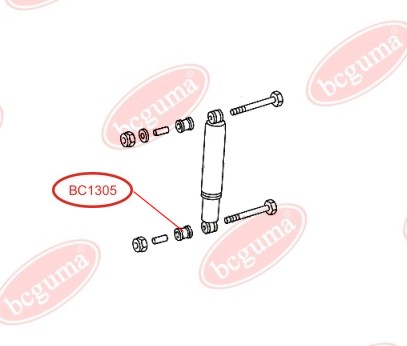 BCGUMA - BC1305 - Втулка амортизатора задн.нижня. DB 207-310/Sprinter