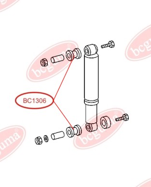 BCGUMA - BC1306 - Втулка перед. амортизатора (верх., нижн.) MB207-310D