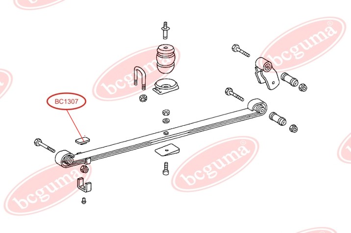 BCGUMA - BC1307 - Подушка ресорна DB 207-410