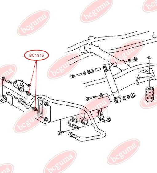 BCGUMA - BC1315 - С/блок тяги стабілізатора зад. 12x32x36 MB Sprinter VW Crafter 1.8-3.5 04.06-07.11