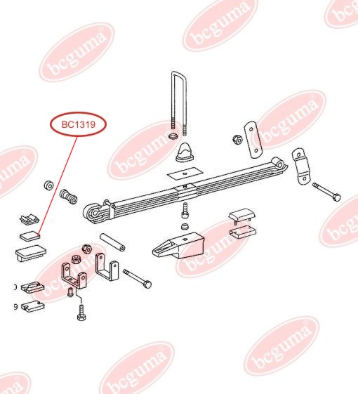 BCGUMA - BC1319 - HD Прокладка ресори міжлистова DB Sprinter 95-06 / VW LT 28-46 96-06