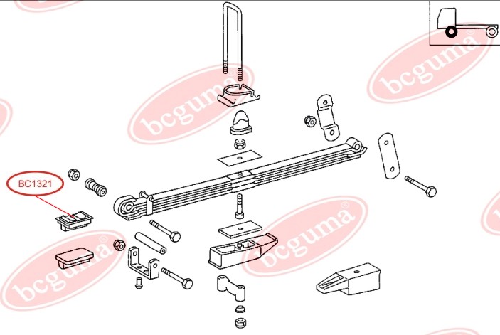 BCGUMA - BC1321 - Втулка ресори перед. DB 609-709