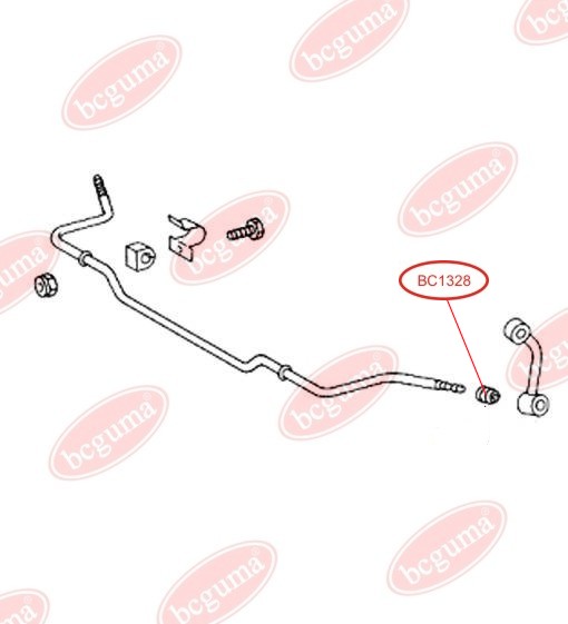 BCGUMA - BC1328 - Втулка стабілізатора перед. (мала) DB Sprinter 00-