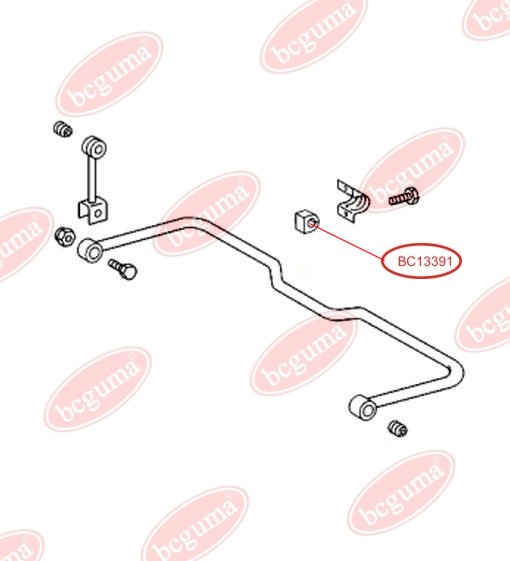 BCGUMA - BC13391 - (Ø 27.5mm) Втулка стабiлiзатора задня MB Sprinter/VW LT 28-46 96-
