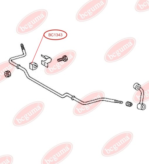 BCGUMA - BC1343 - (Ø 22mm) Втулка стабілізатора перед. лів./прав. DB Sprinter