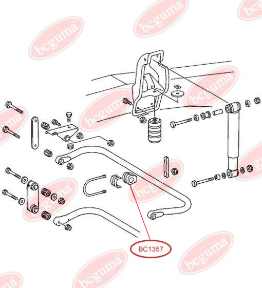 BCGUMA - BC1357 - Втулка стабілізатора перед. (d=35) DB609-814/Vario
