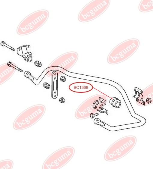 BCGUMA - BC1368 - Втулка задн. стабілізатора Ø 46mm DB 100 (631)  -96, Vario 09.96-