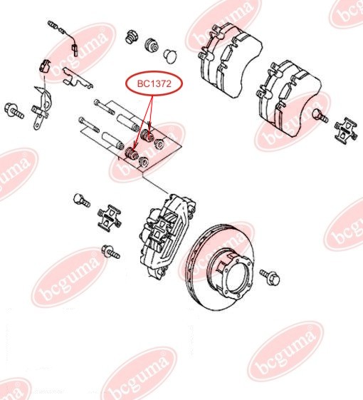 BCGUMA - BC1372 - Пильовик направляючої супорта DB Vario 09-