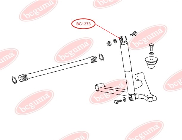 BCGUMA - BC1373 - Втулка амортизатора перед. верхня MB  DB 609D,709D,711D,809-811/814D