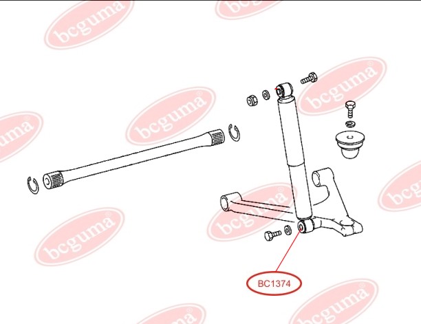 BCGUMA - BC1374 - Втулка амортизатора перед. нижн. MB  DB 609D,709D,711D,809-811/814D