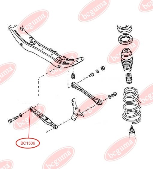 BCGUMA - BC1506 - С/блок задній важеля поперечн. MAZDA 323, 626 85-93