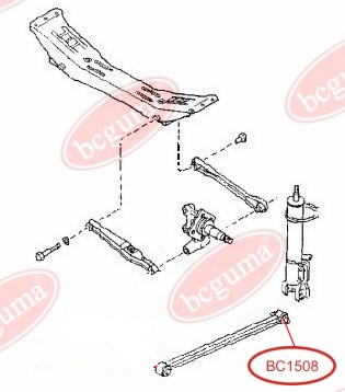 BCGUMA - BC1508 - С/блок важеля зад. поздовжн. зад. MAZDA 323 85-90