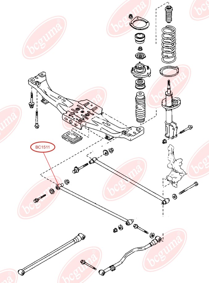 BCGUMA - BC1511 - Сайлентблок поперечн. важеля внутр. Mazda 323  98-