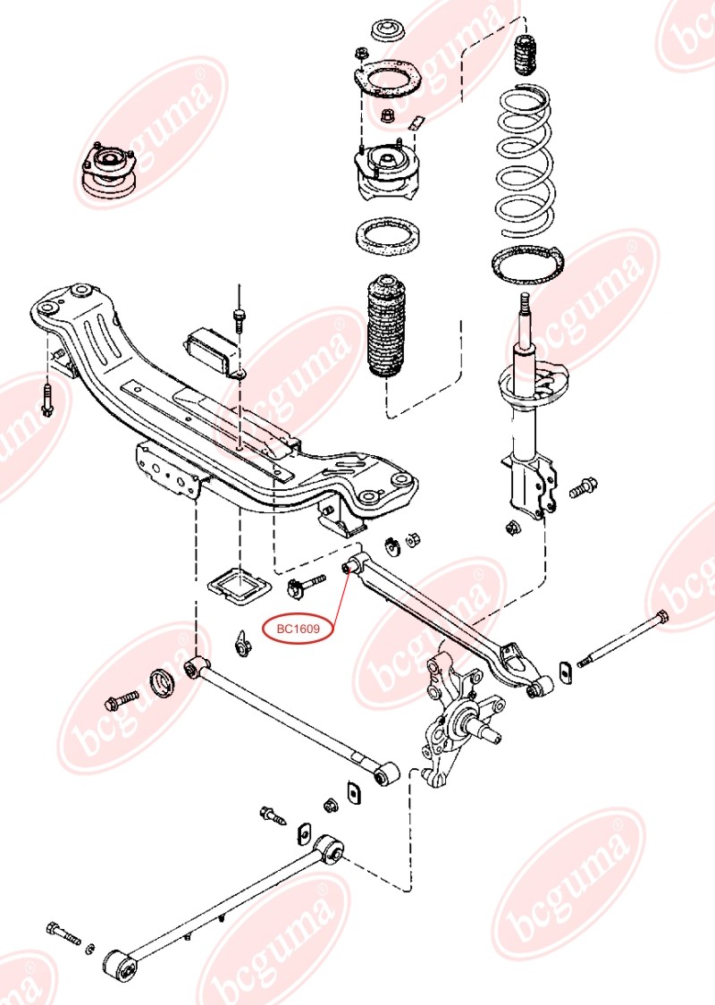 BCGUMA - BC1609 - С/блок поперечного важеля задн. Mazda 626 GE (d=35/12)