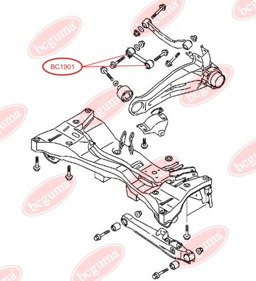 BCGUMA - BC1901 - Сайлентблок зад. цапфи Mitsubishi Galant V/VI 99-