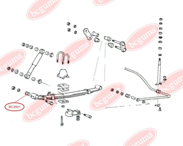 BCGUMA - BC3501 - С-блок ресори Hyundai H-100 93-