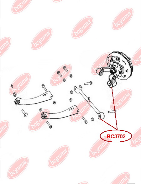 BCGUMA - BC3702 - С/блок верх. важеля поперечн. зад. і цапфи (ниж.) GEELY CK 1.3, 1.4, 1.5 05-
