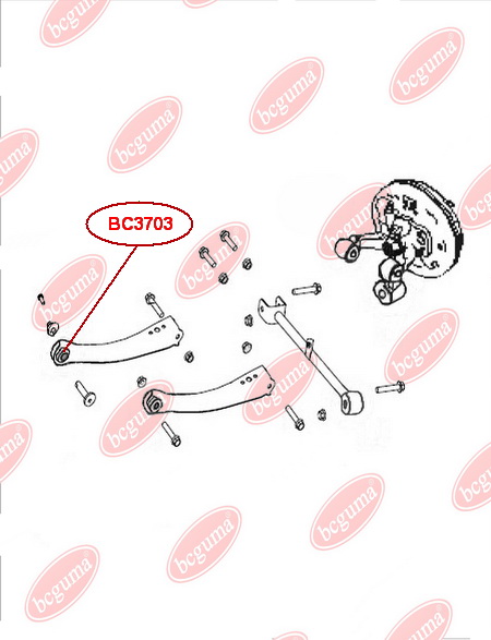 BCGUMA - BC3703 - С/блок верх. важеля поперечн. зад. і цапфи (під розвал) GEELY CK 1.3, 1.4, 1.5 05-