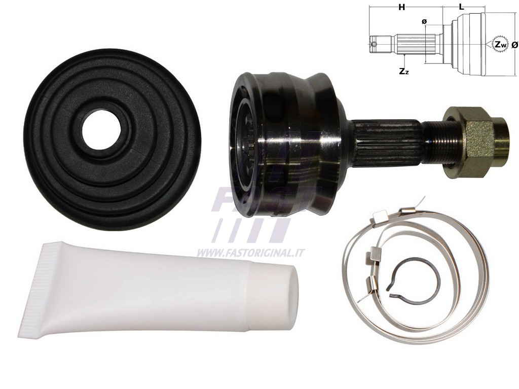 FAST - FT25005K - Шарнирный комплект, приводной вал (Привод колеса)