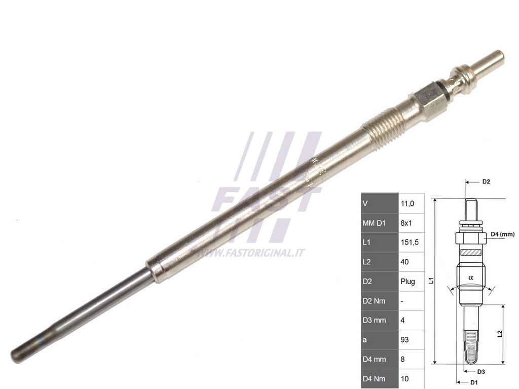 FAST - FT82706 - Свеча накаливания (Система накаливания)